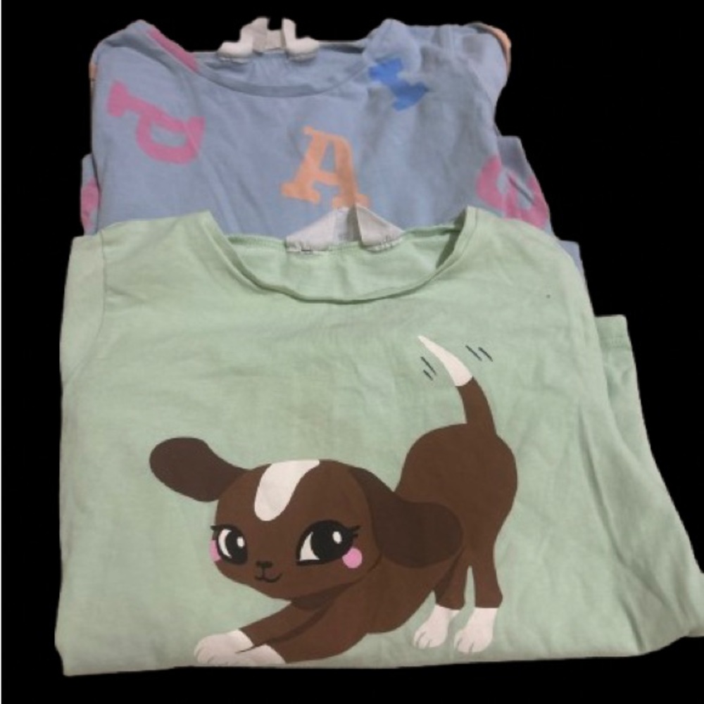 H&M Kids Long Sleeve Tees - Light Blue and Mint Green